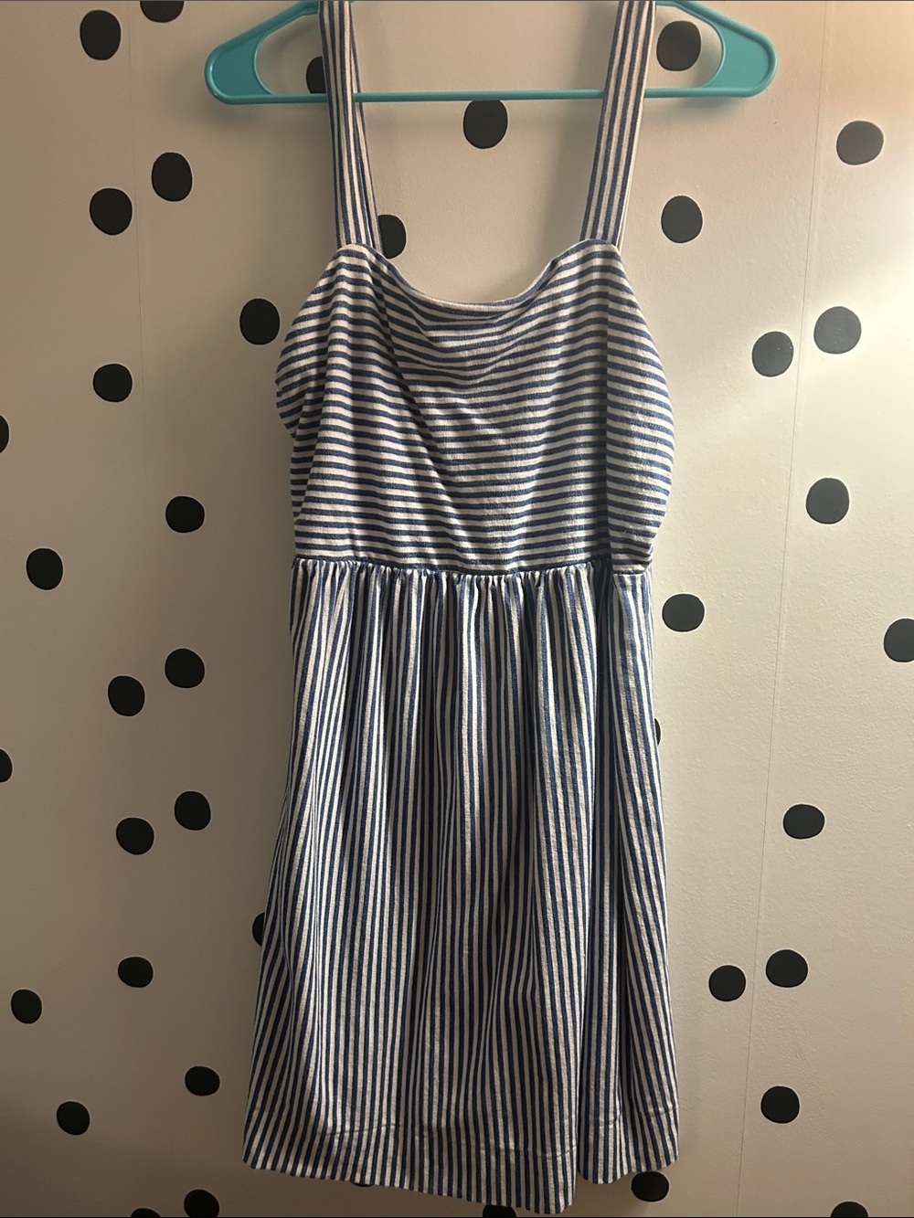 LOFT Blue and White Striped Sundress